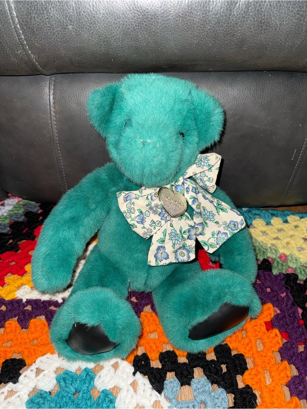 Vintage 1992 Gund Victoria's Secret Green Plush Bear